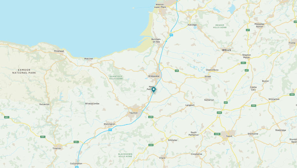 Map of Somerset